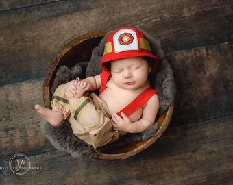 Newborn Photo Prop: Lil' Firefighter - USA Made