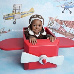 Newborn Sitter Photo Outfit: Lil' Aviator Pilot - USA Made image 6
