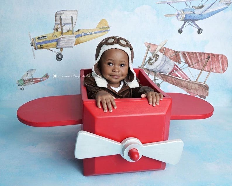 Newborn Sitter Photo Outfit: Lil' Aviator Pilot - USA Made image 6