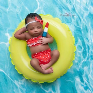 Baby Bikini / Lil' Stan / Stanley / Summer / Popsicle Prop / Newborn Photography / Photo Prop / Handmade / First Photoshoot