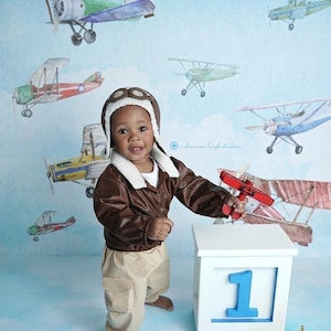 Newborn Sitter Photo Outfit: Lil' Aviator Pilot - USA Made image 7