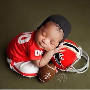 Lil&#39; Linebacker / Newborn Photography /Baby&#39;s First Photoshoot / Photography Prop / Football / NFL / Giants, Chiefs, Cowboys, Rams & MORE!