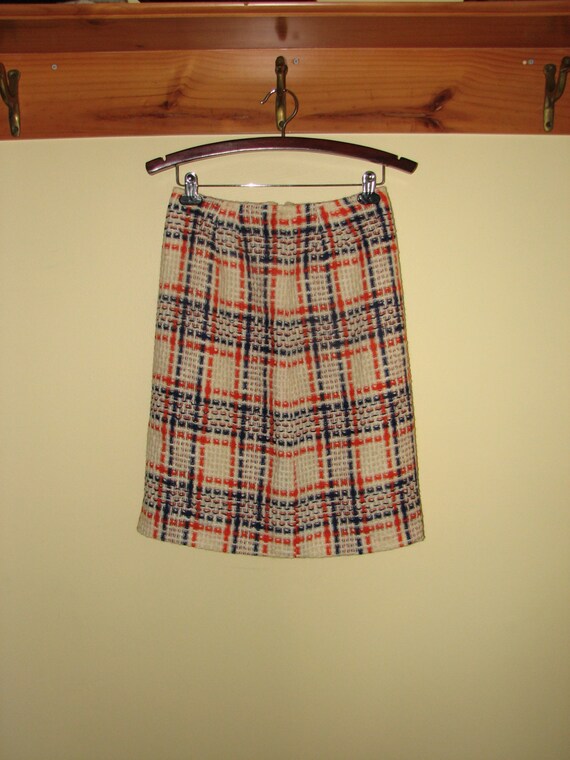 Vintage 1960s Skirt by Hadley - Chechered Skirt -… - image 2