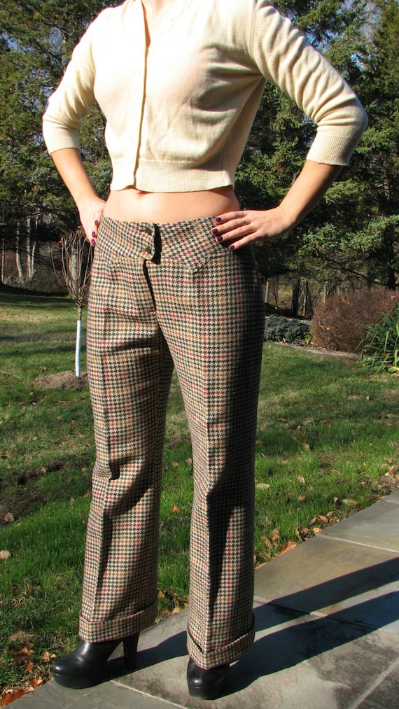 Vintage Chris Allan Pants / Slacks - Checkered Pa… - image 1