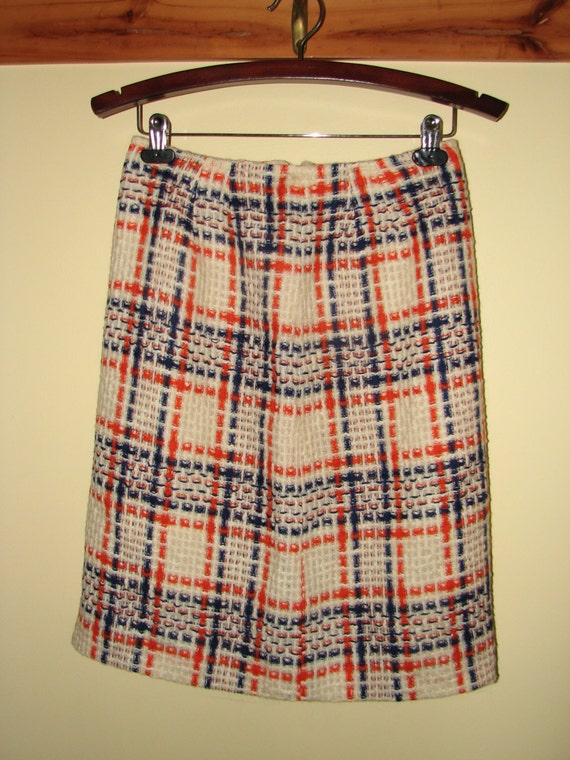 Vintage 1960s Skirt by Hadley - Chechered Skirt -… - image 3