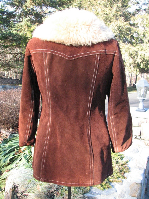 Vintage Leather Coat - Size S Leather Coat - image 4