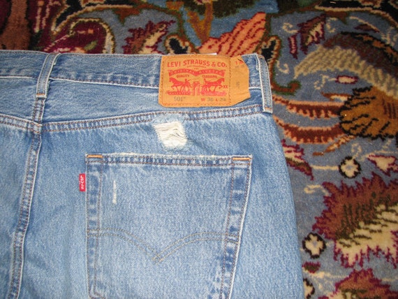 501 Levis Jeans - Vintage - Distressed - Men's - … - image 4