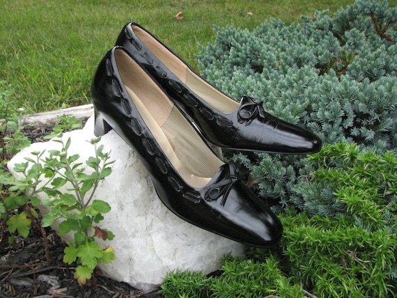 Vintage Air Step Shoes Black Shoes Patent leather Free shipping US