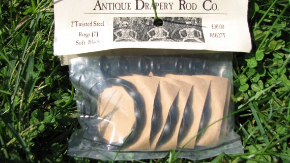 Drapery Rod Rings Antique Drapery Rod Co Etsy