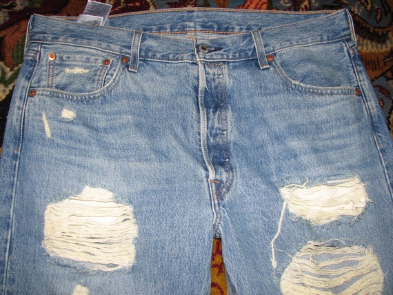501 Levis Jeans - Vintage - Distressed - Men's - … - image 2