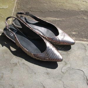 Vintage Stuart Weitzman sandals - Scales - Silver Shoes - Pointy - Free Shipping US