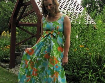 1950s Handmade Dress - Psychedelic and Unique