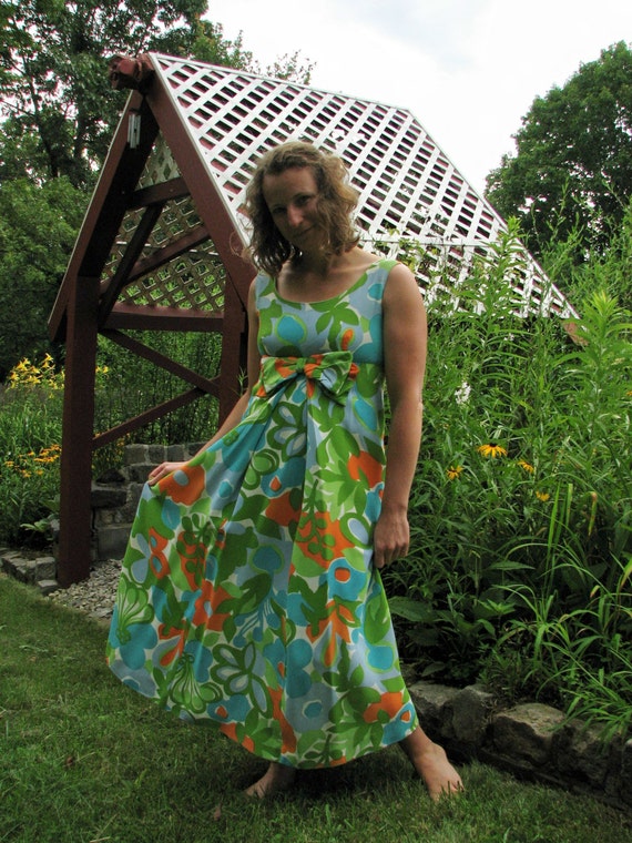 1950s Handmade Dress - Psychedelic and Unique