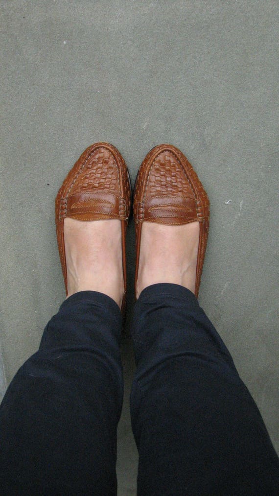 vintage woven leather shoes - Gem