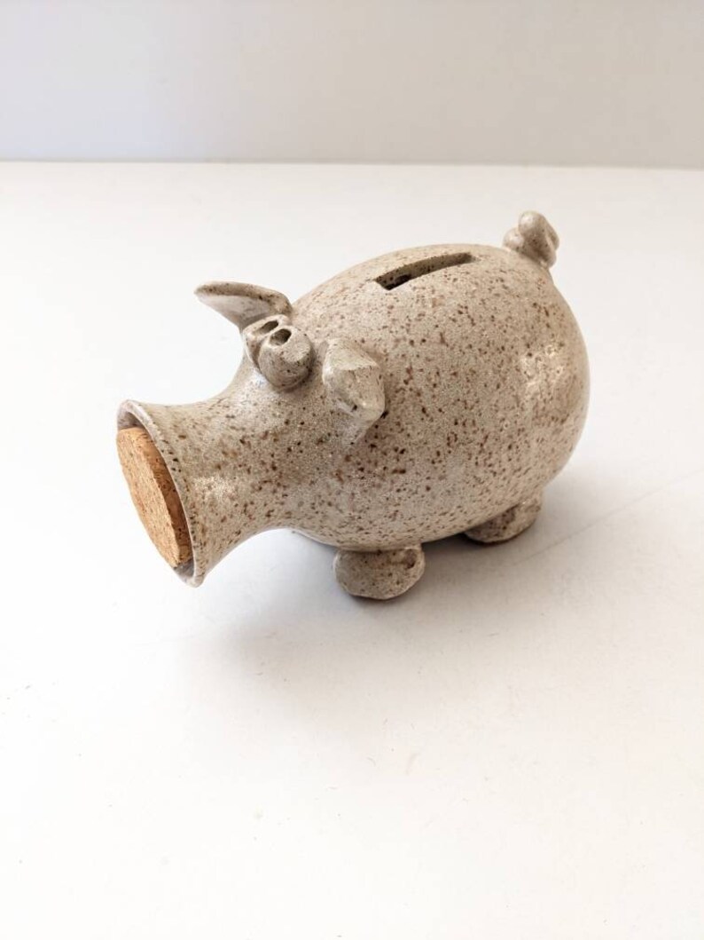 Studio Pottery Piggy Bank Stoneware Collectible