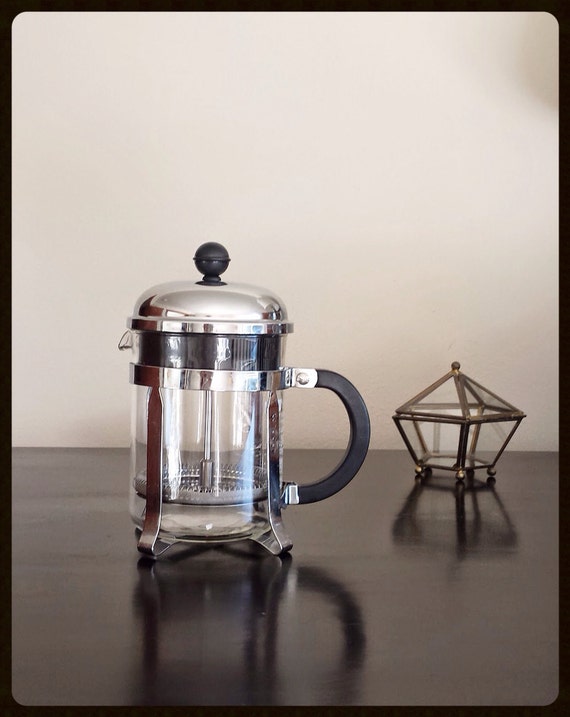 Vintage Bodum 4 Cup French Press Chrome Etsy