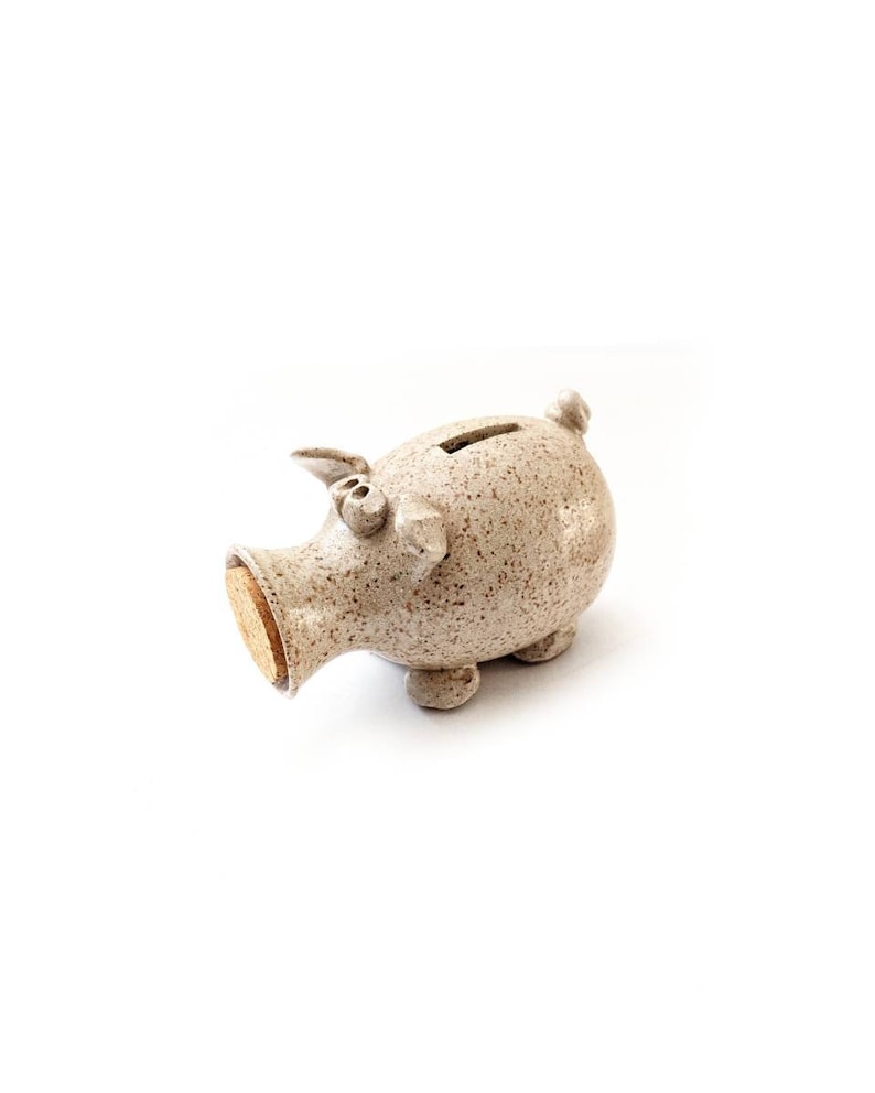 Studio Pottery Piggy Bank Stoneware Collectible