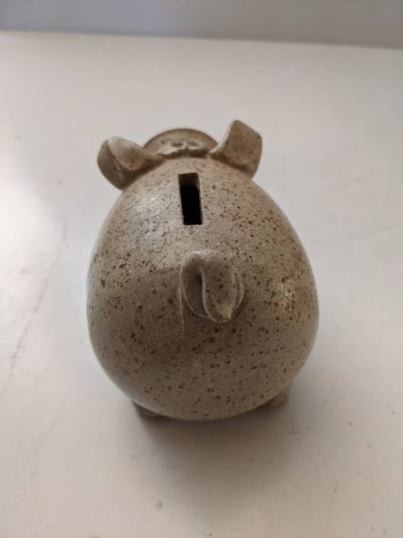 Studio Pottery Piggy Bank Stoneware Collectible