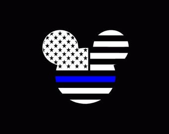 thin blue line mickey mouse