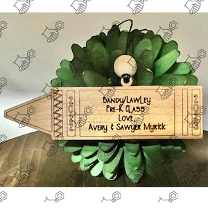 2022 Pencil Ornament for Students or Teacher SVG Laser Cut File