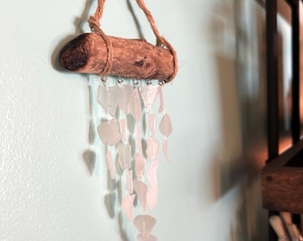 Sea Glass Mobile ~ Chime / Suncatcher. Authentic Seaglass & Driftwood ~ Boho wall hanging
