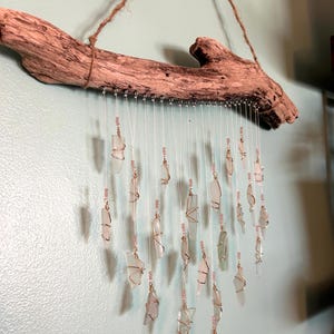 Sea Glass Mobile ~ Chime / Suncatcher. Authentic Seaglass & Driftwood ~ Boho decor