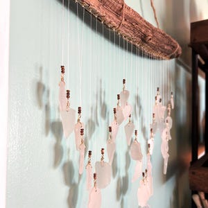 Sea Glass Mobile ~ Chime / Suncatcher. Authentic Seaglass & Driftwood ~ Boho wall hanging