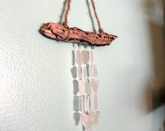 Sea Glass Mobile ~ Chime / Suncatcher. Authentic Seaglass