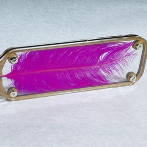 Personalized Clear acrylic & feather spanking paddle w/custom engraved gift box