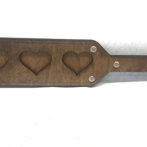 Heart cut out wood paddle 3 layer Hearts or Choose word spanking paddle