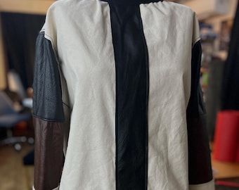 MEDIUM leather/canvas straight Jacket