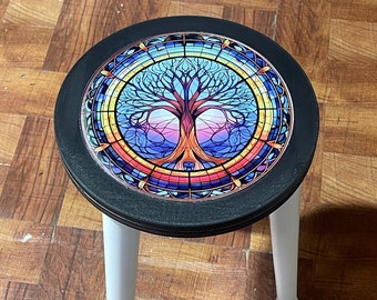 Table Stained glass style design