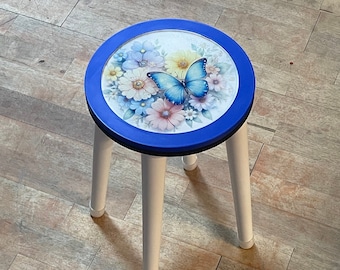 Petite table scintillante papillons et fleurs scintillants