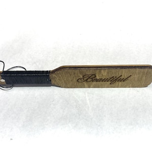 Custom word engraved birch spanking paddle personalized gift box optional