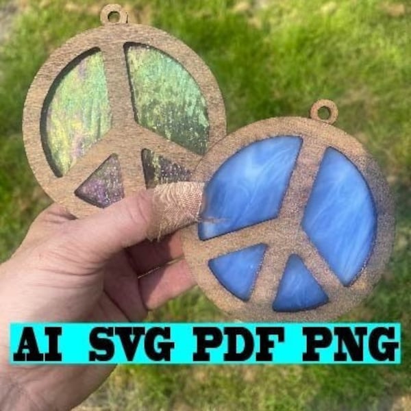 Peace symbol Sun Catcher file