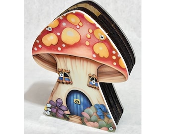 Tirelire personnalisée Magical Fairy Mushroom house