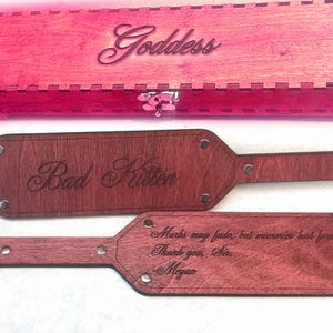 Custom spanking paddle & Gift Box