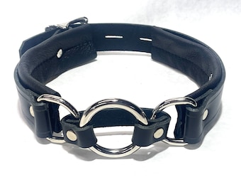 Leather pull slide choker collar Choose from many colors! Optional custom gift box
