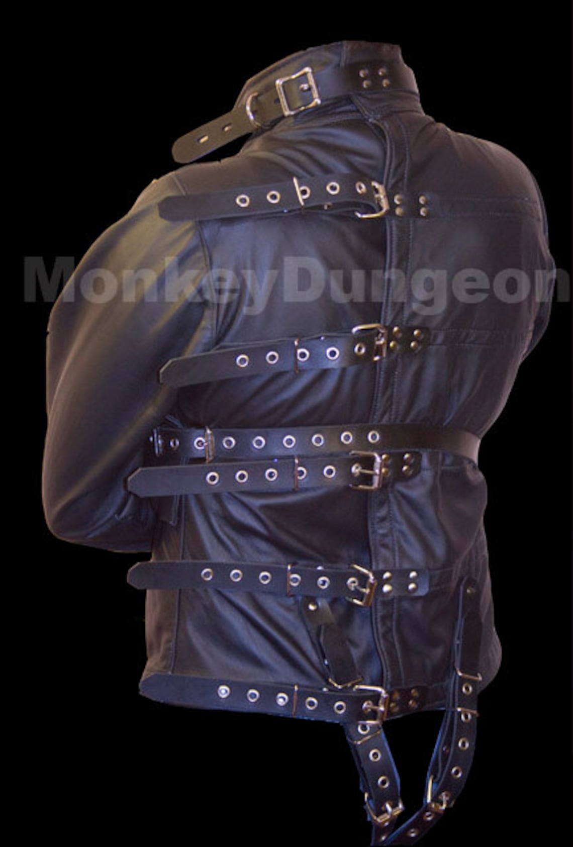 All leather straight jacket restraint available in any size Etsy