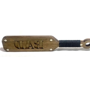 Custom word cut out wood paddle 3 layer spank spanking paddle