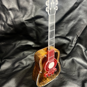 Guitar Piggy Bank Personalized Acoustic money box savings coin pick holder