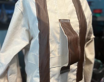 MEDIUM Leather Trim Straight Jacket