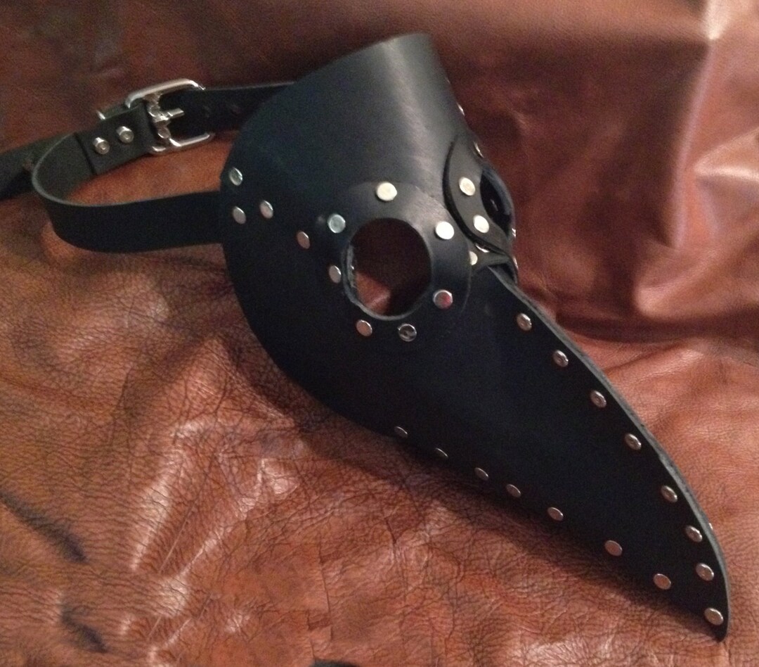 Authentic Plague Doctor Mask Black Adult
