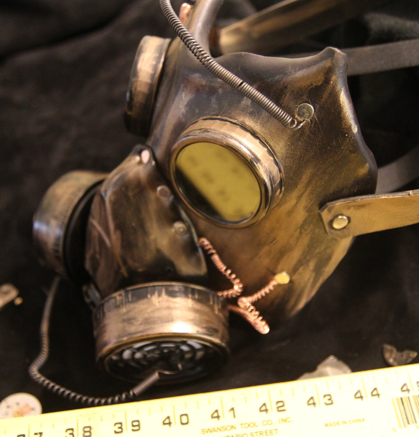 Leather gas mask handmade LARP burning man steampunk comicon Etsy