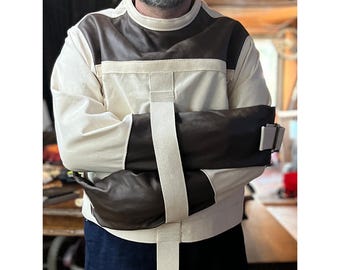 Large Leather & Canvas Straight Jacket straitjacket ready to ship