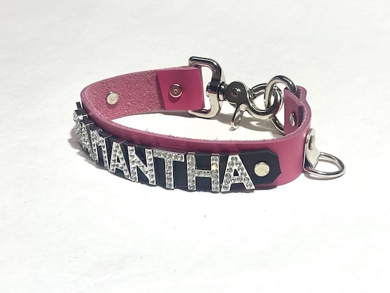 Personalized custom collar w/ optional engraved gift box  Any word!