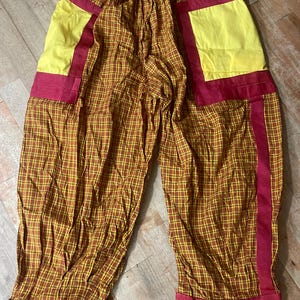 professional clown pants plaid design