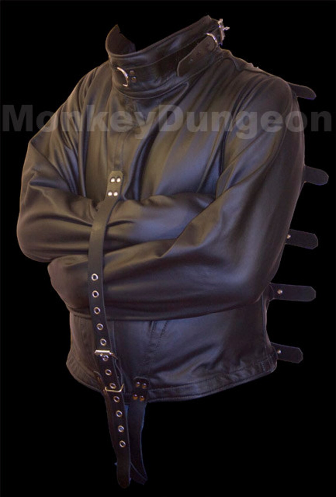 All leather straight jacket restraint available in any size Etsy