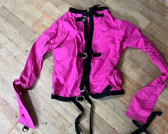 Discounted XS pink costume 3 D ring straitjacket straight jacket Halloween
