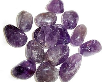 Amethyst Tumbled or Rough Gemstone Crystal - Protection Reiki